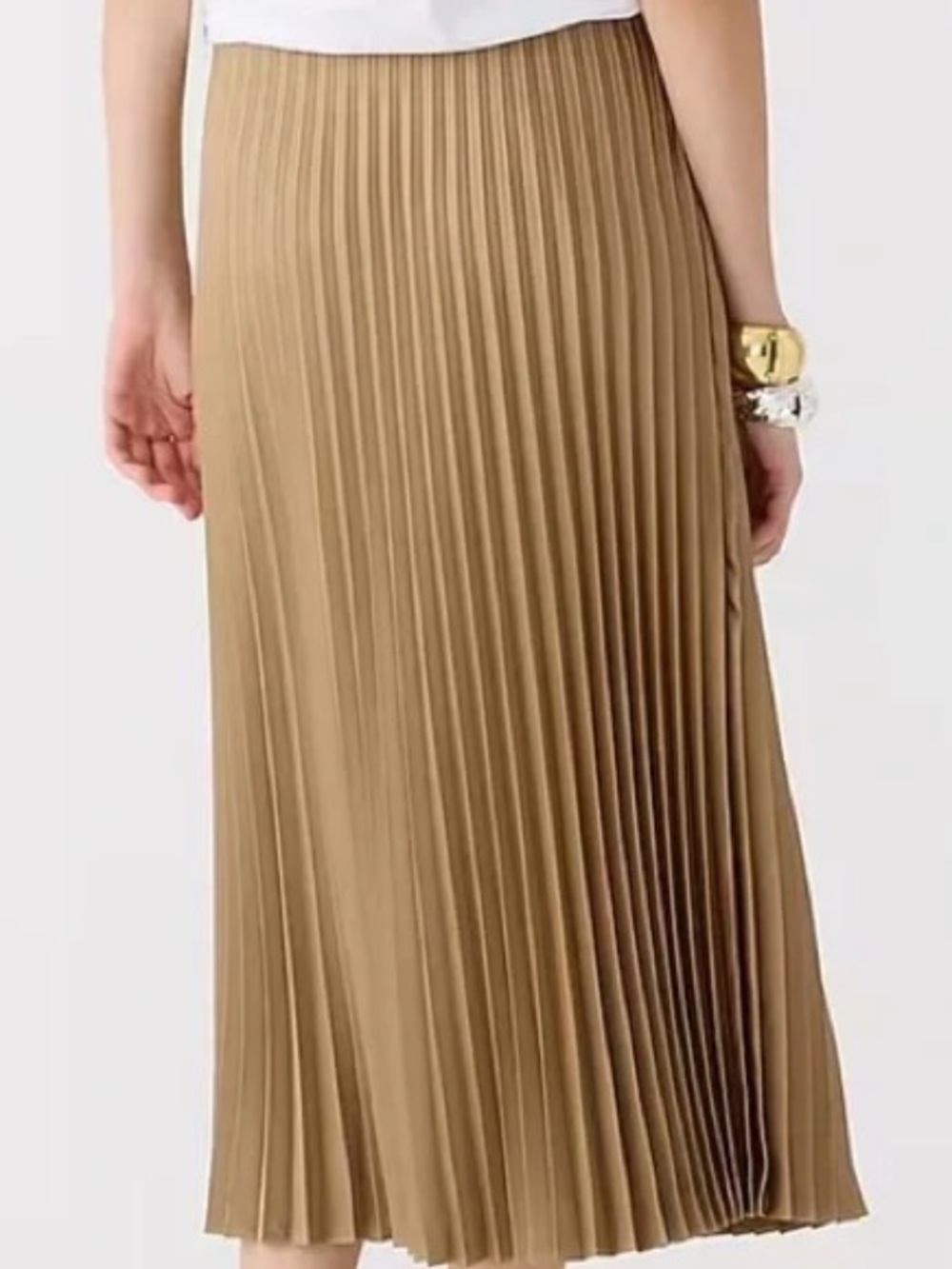 J.Crew Gold (Camel) Gwyneth Pleated Skirt